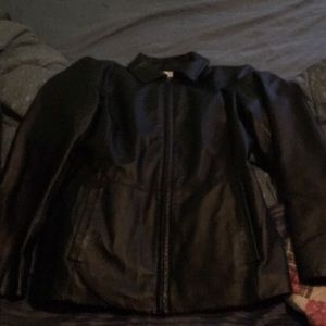 Leather coat